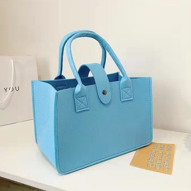Image of Felt Bag, Travel Bag, Handbag, Large-capacity Shopping Bag, Party Gift Bag, Storage Bag, Random Color