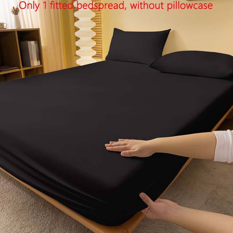 

Soft & Cozy Brushed Black Fitted Sheet - Deep , Bedroom & , Machine Washable