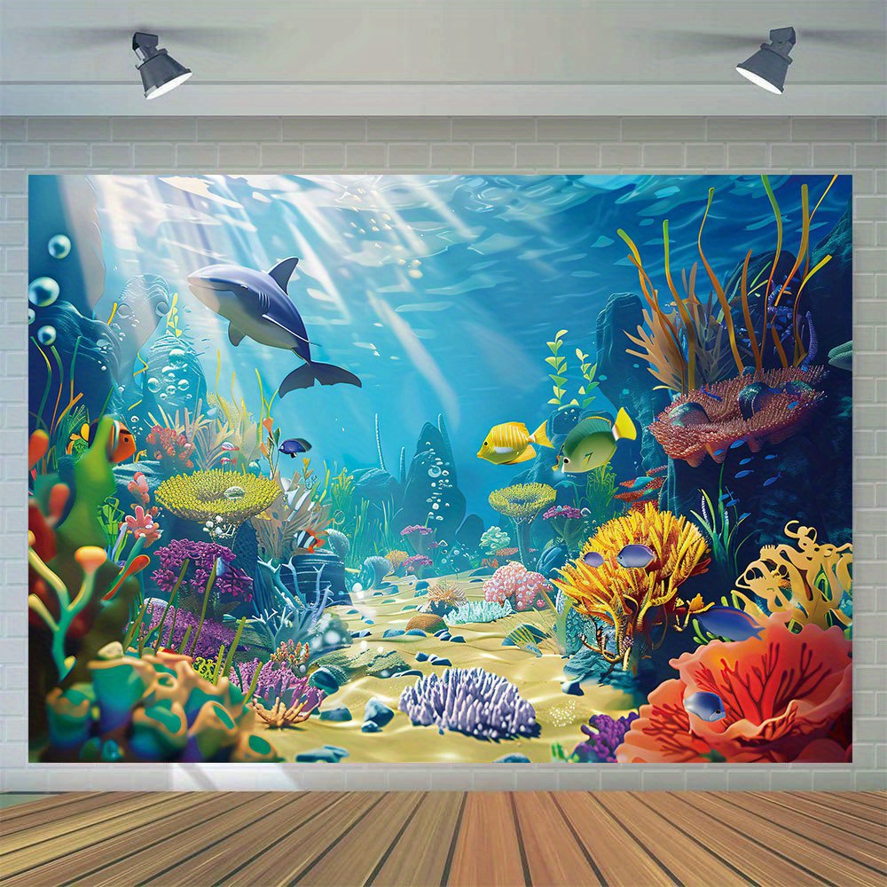 Wall Mural Underwater Wallpaper 3d Dolphin Large Photo - Temu