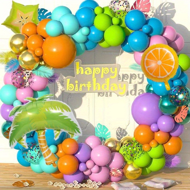 Hawaiian Balloon Garland Arch Kit Summer Fruit Theme Party - Temu