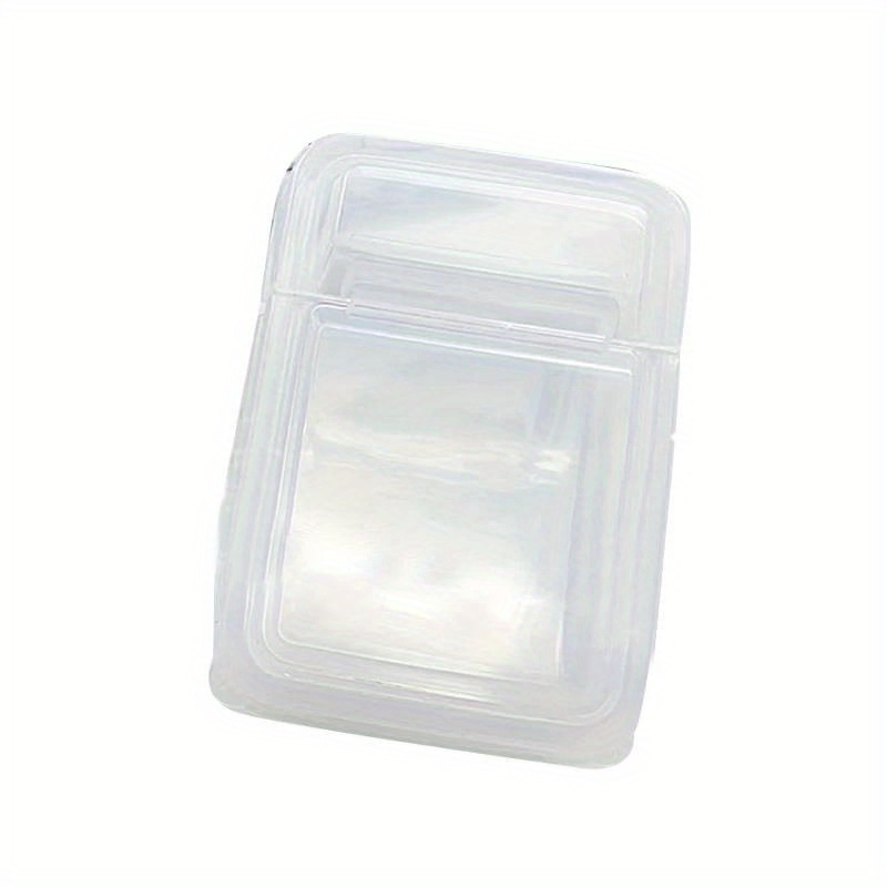Compact Transparent Plastic Storage Box For 3-inch Photocards & Small Items - Dual-opening Desk Organizer