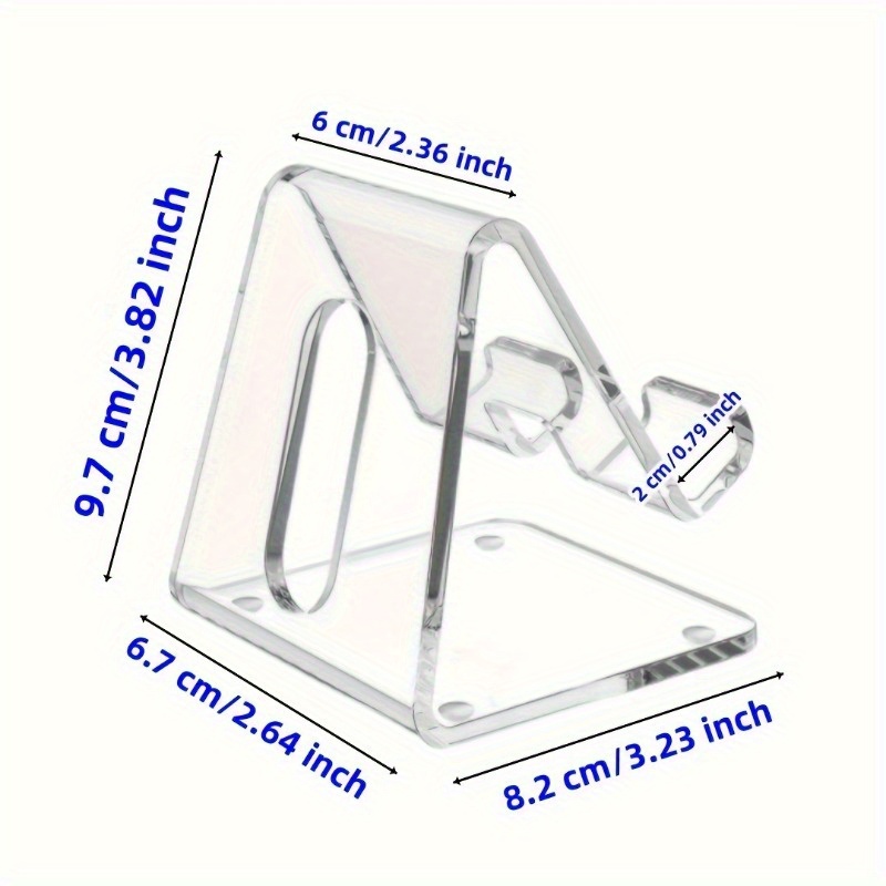 

1pc Acrylic Phone Holder, Transparent Phone Holder, All Smartphones 4-8 Inches, Desk, Office Supplies, Accessories