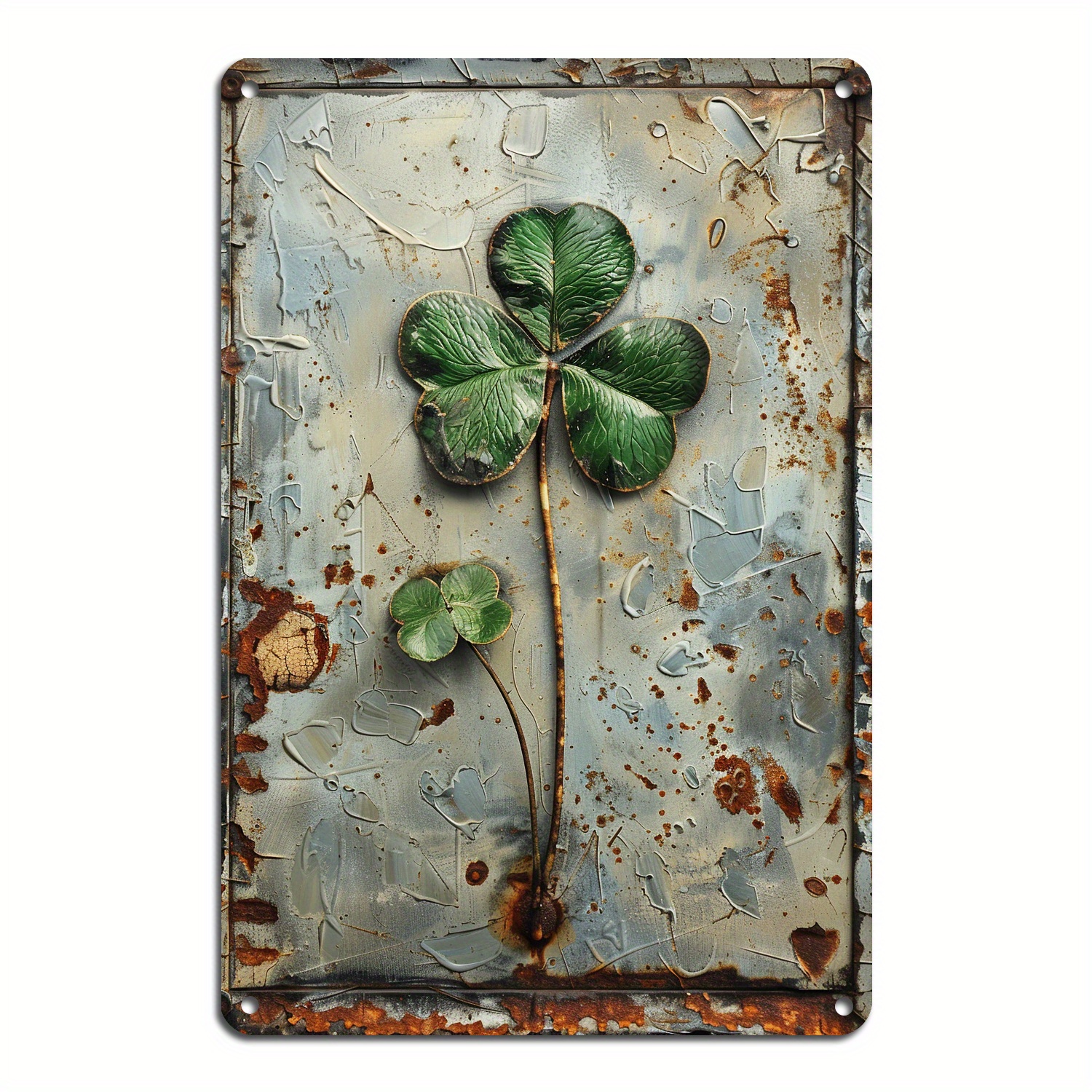 

Funny Green Shamrocks Lucky Irish Tin Sign For Home Room Yard Garden Vintage St. Patrick's Day Decor 8x12 Inch
