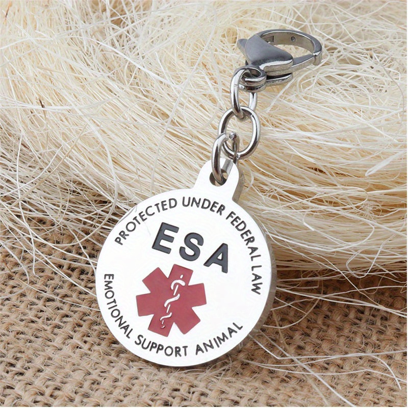 

Customized Image Pod Personalized Emotional Support Animal And Service Dog/cat Id Tag - Stainless Steel Engraved Tag For Therapy Pets