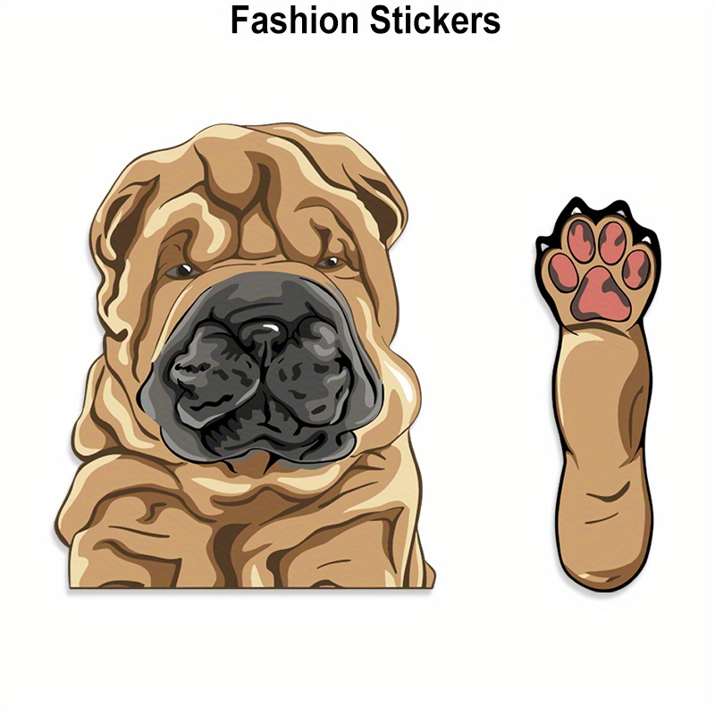 

Shar Pei Rear Pet Dog Car Stickers For Laptop Water Bottle Car Truck Van Suv Motorcycle Vehicle Paint Window Wall Cup Toolbox Guitar Scooter Decals Auto Accessories