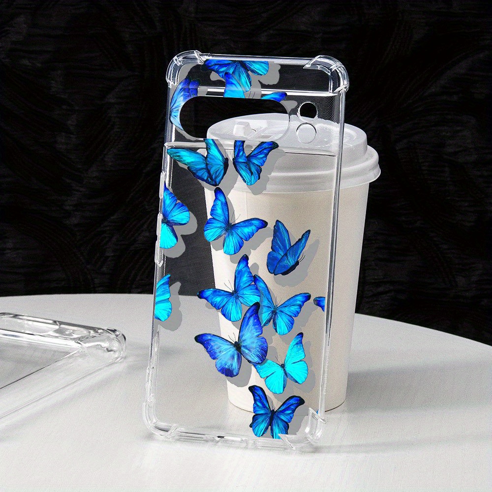 

Animal Butterfly Transparent Shockproof Phone Case For Google Pixel 8 8pro 7a 7pro 7 6pro 6 6a Soft Tpu Cover