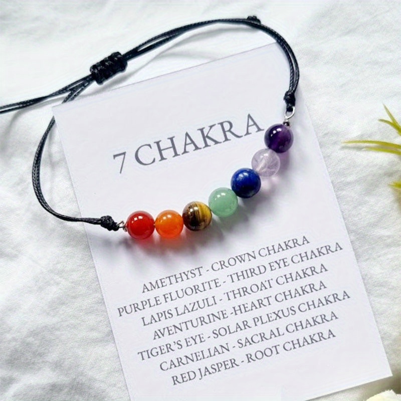 

1pc Bohemian 7 Artificial Bracelet - Adjustable Bracelet Multicolored Jewelry Accessory