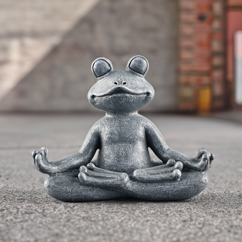 

1pc 3d Statue, Simulation Frog Outdoor Garden Resin Crafts, Art Ornaments, Landscaping Diy Garden Sculptures, For Yard Lawn Balcony Home Decor