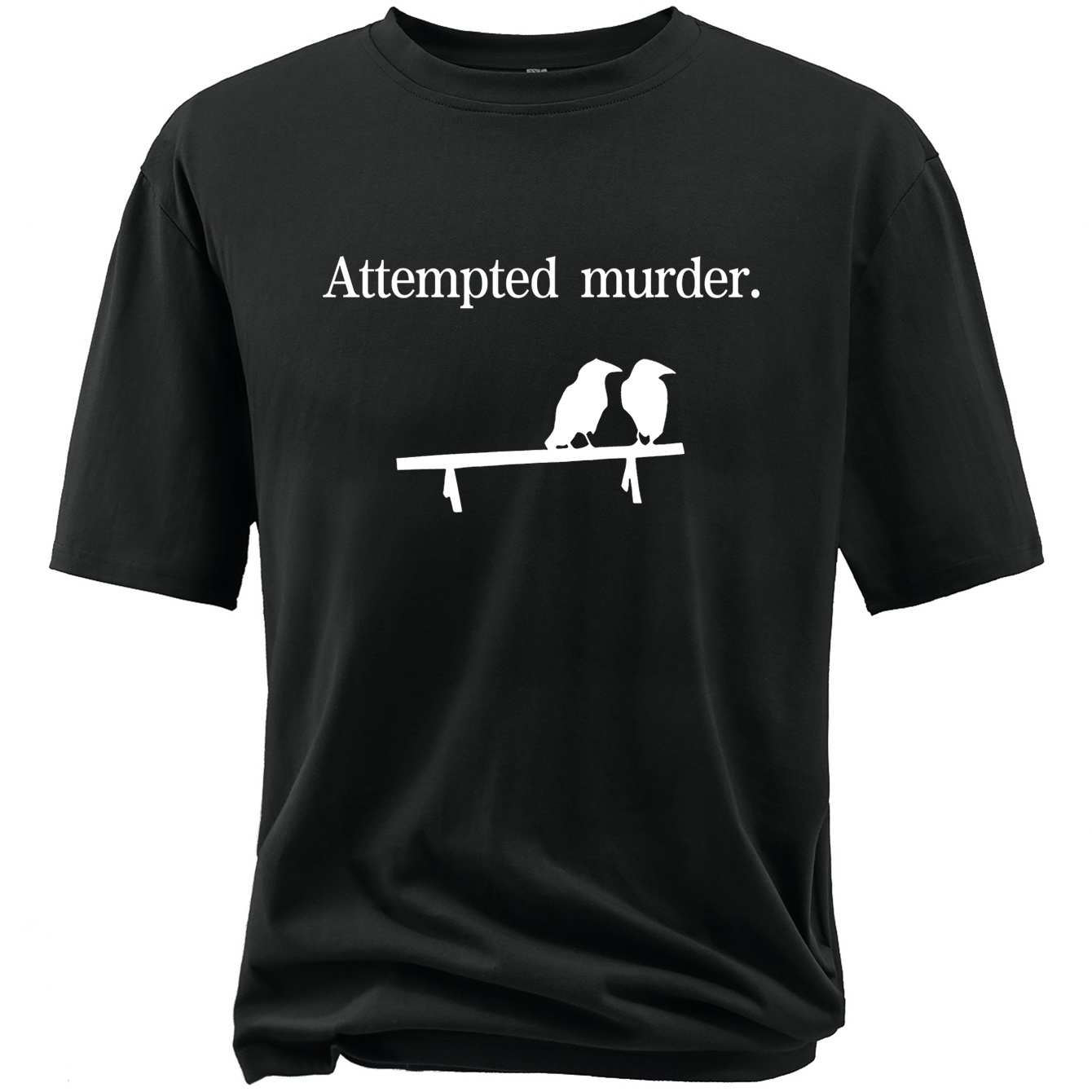 

Plus Size Men's Birds & Letters Graphic Print T-shirt For Summer, Fashion Casual Short Sleeve Tees For Outdoor Sports