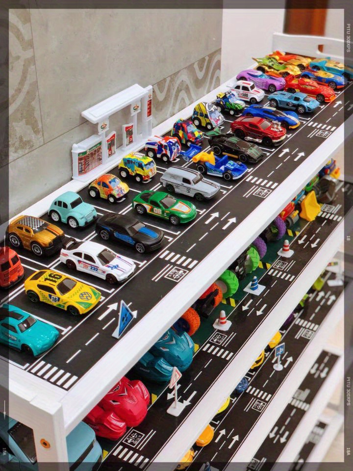 1 Roll Highway Washi Tape, Paper Material, Creative Transportation Railway Road Parking Lot Design, Masking Tapes for Arts DIY Crafts, Vehicle Car Themed Party Supplies