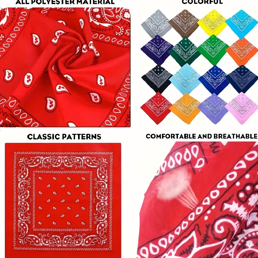 Molain Bandana Paisley Unisex - 3 Pezzi Multifunzione Stile Cowboy