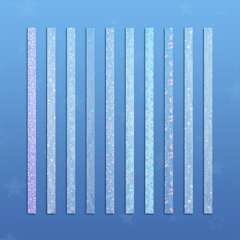 210 Sheets Luminous Origami Star Paper Strips, Handmade Crafts Origami Paper, Star Paper Strips, 12-constellations