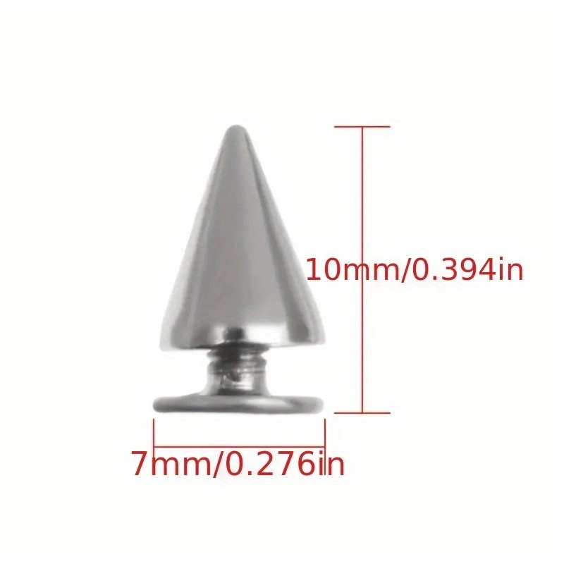 

20//200pcs Silvery Rivets Cone For Clothes Metal Spikes Rivet Stud Round Nail Diy Clothing Accessories