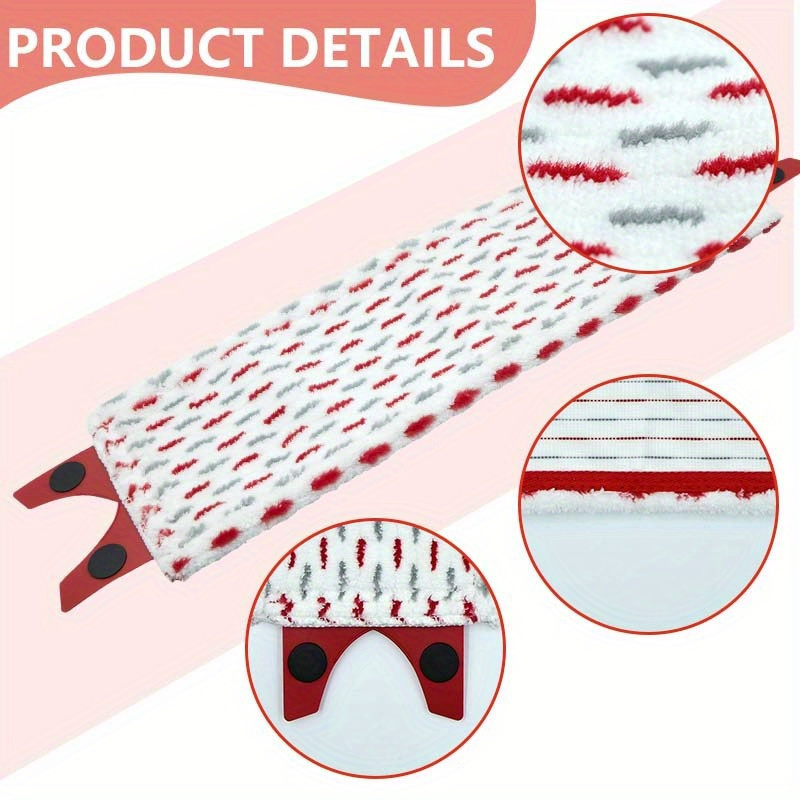 3pcs reusable mop replacement pad   to   xl flat mop flat floor mop cloth washable and   replacement mop cloth high dirt and water absorption wet and dry use easy to   supplies details 2