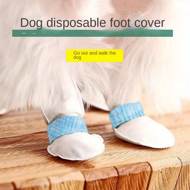 TEMU 20pcs/set Pet Shoes Pet Disposable Foot Covers, Dog -dirty Dog Shoes Socks Waterproof Shoes