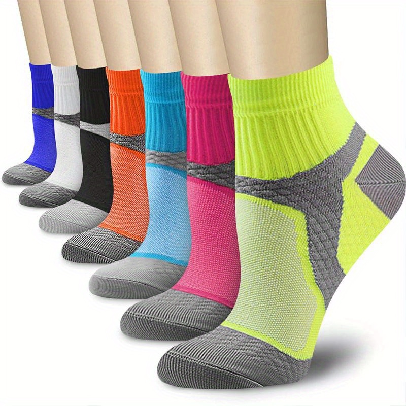 

1pair Ankle Compression Socks For Men & Women, Sweat-absorbing Socks With Arch Support For Foot And Heel