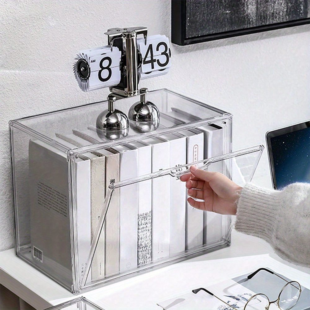 

1pc Clear Acrylic Handbag Storage Box, Dustproof Showcase Organizer With Hanging Option For Home Display