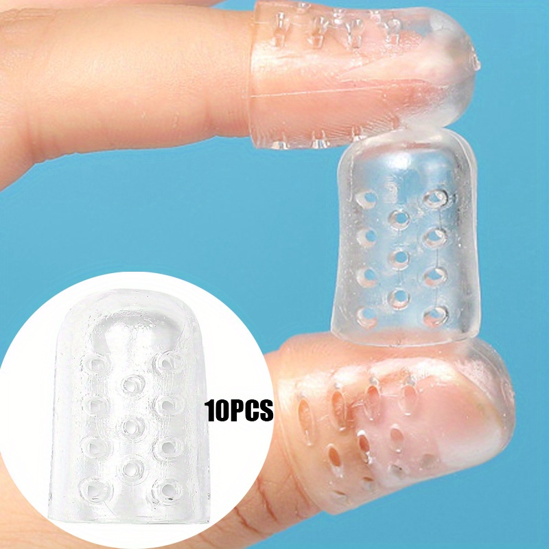 TEMU 10/20/30pcs Beauty And Personal Care Hand And Foot Care Fingertips, Silicone Toe Protectors, Breathable And Sweatproof, Fingertip Guards,