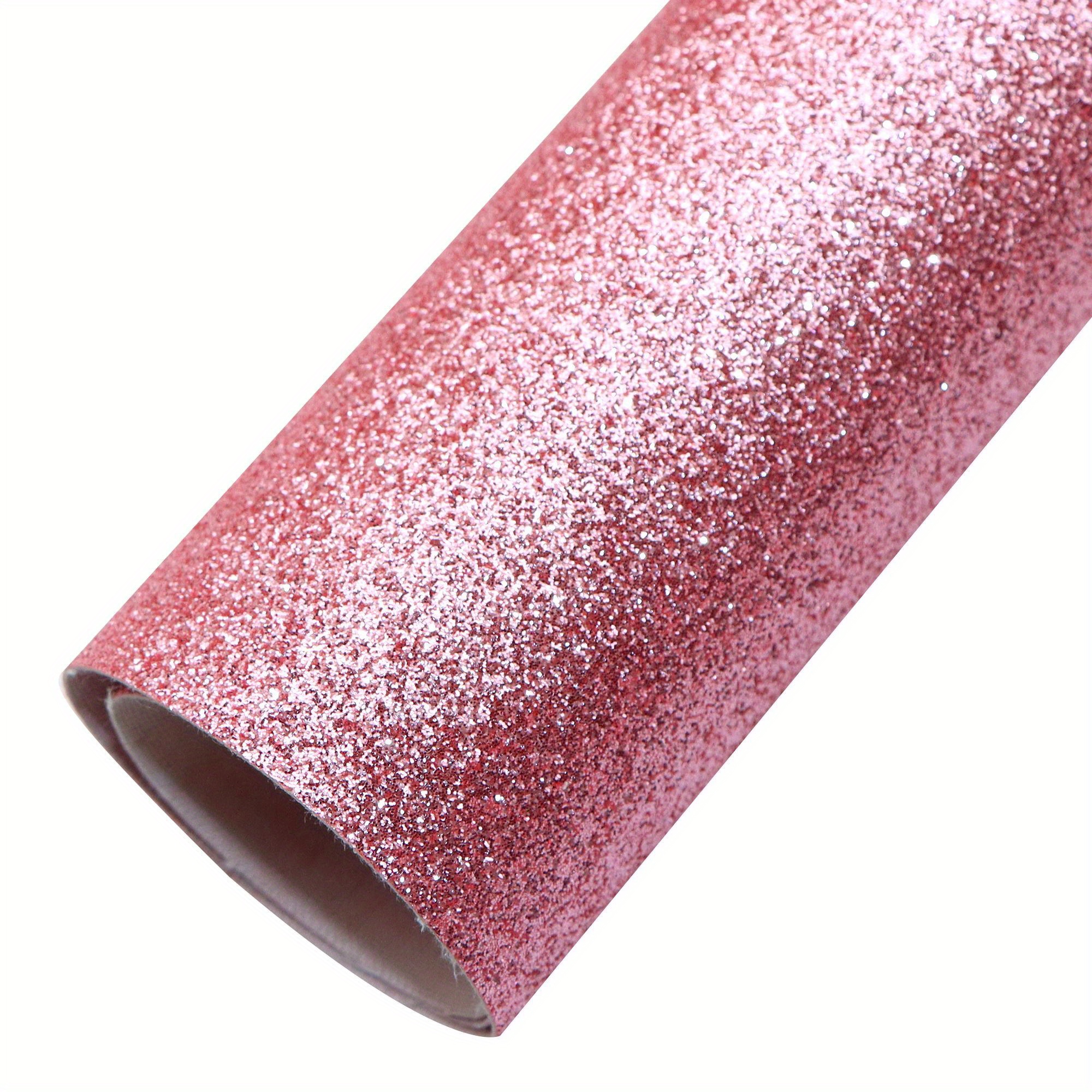 Image of 1 Roll Large Size Shimmer Fine Glitter Faux Leather Sheets Plain Solid Color Synthetic Leather Fabric Roll X 55.12 Inches For Handmade Crafts Earrings Hair Bows Handbags Pouches Decorations