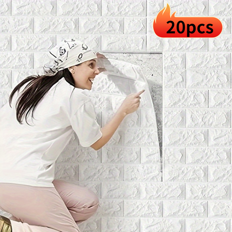 

Value Pack 20pcs 3d Marble Wall Tile Stickers, Self-adhesive, Waterproof, Washable, Easy To Clean And Cut, Suitable For Stylish Decoration Of Bedroom Kitchen