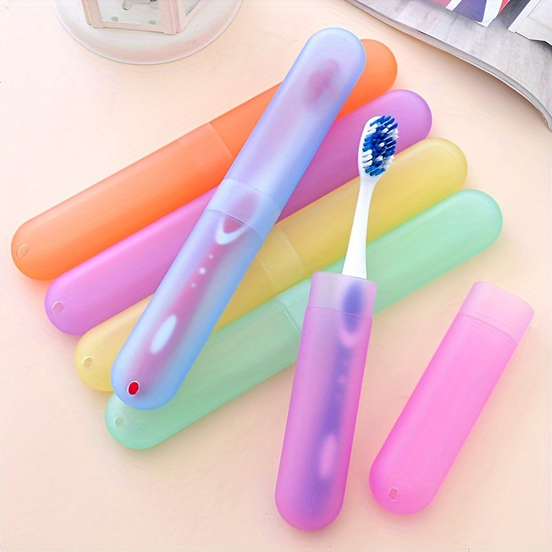 10pcs compact protective toothbrush case dust proof portable hygienic toothbrush holder for   plastic toothbrush case details 0