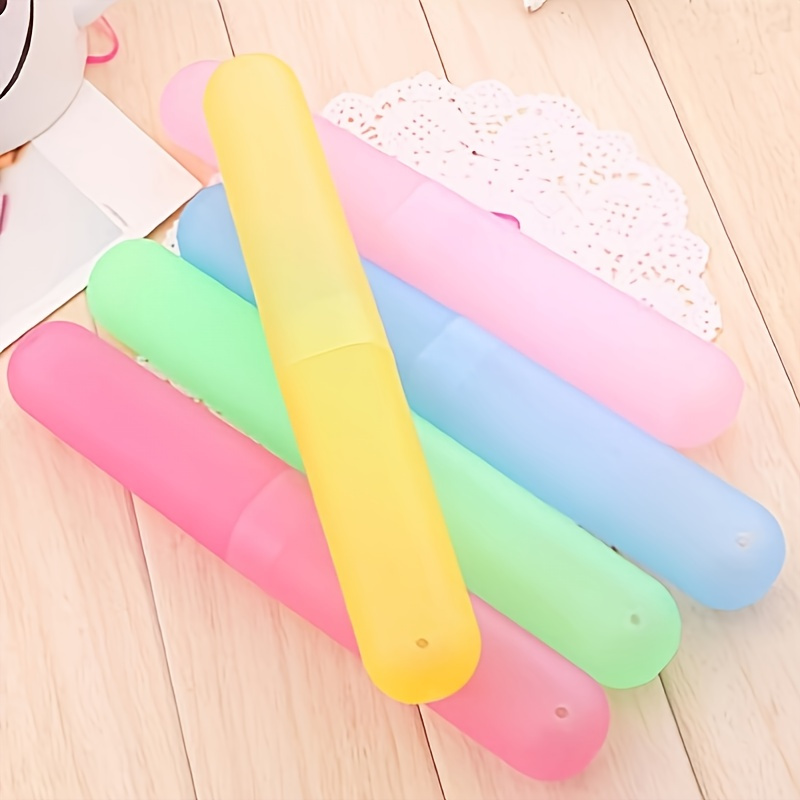 10pcs compact protective toothbrush case dust proof portable hygienic toothbrush holder for   plastic toothbrush case details 3