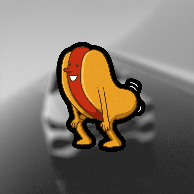 Dancing Hotdog Funny Hot Dog Sticker Decal for Car Laptop Wall Window  Bumper Sticker