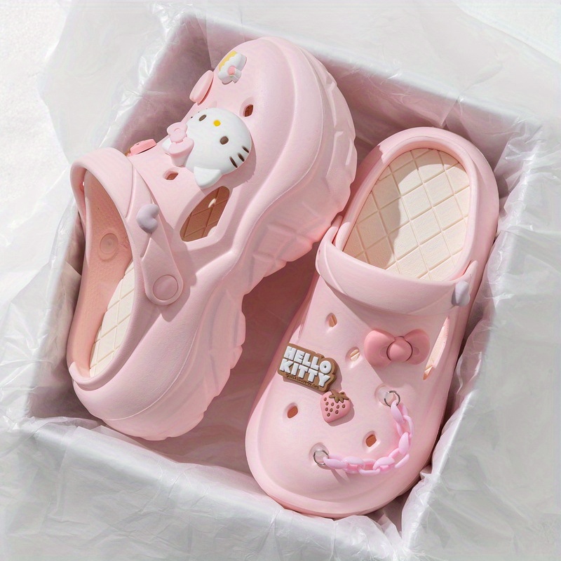 Ruunjoy 2023 Kawaii Sanrio Cinnamoroll Kids Summer Cave Hole Sandals Boys  Girls Anime Kuromi Non-Slip Soft Gifts Beach Slippers - China Bubble Slides  and with Charms Beach Men Women Bubble Sandals price