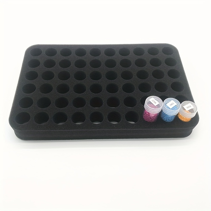 

2pcs 60 Slot Foam Pad, Diy Diamond Art Painting Accessories, Rhinestone Container Storage Tool