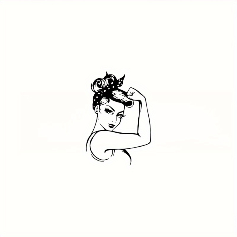 Strength Rosie The Strong Woman Vinyl Decal, Sticker For Laptop Car Truck