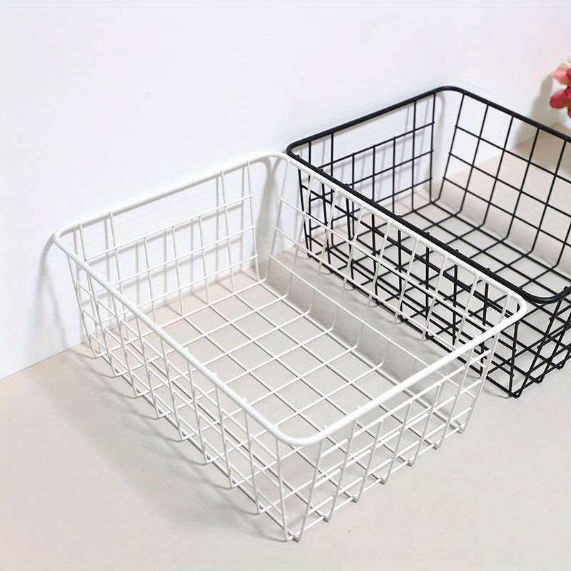 popular   lattby metal storage basket rectangular organizer for desk cosmetics   craft small basket details 6