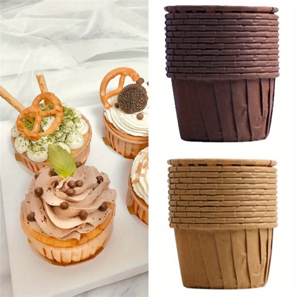

50pcs, Muffin Cups, Disposable Cupcake Cups, Paper Cupcake Liners, Muffin Molds, Baking Tools, Kitchen Gadgets, Kitchen Accessories