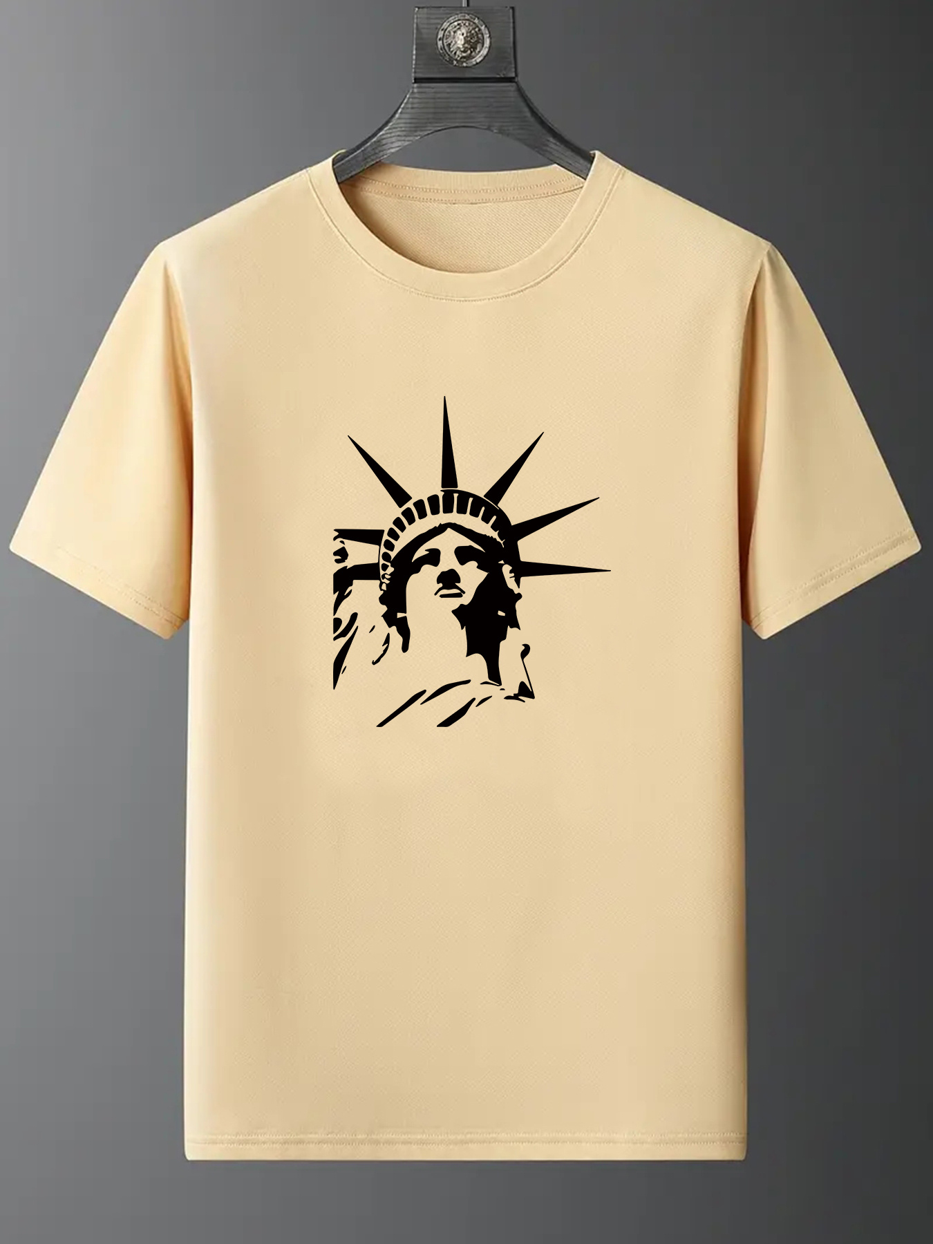 Statue Print Crew Neck T shirt Men Casual Short Temu Australia