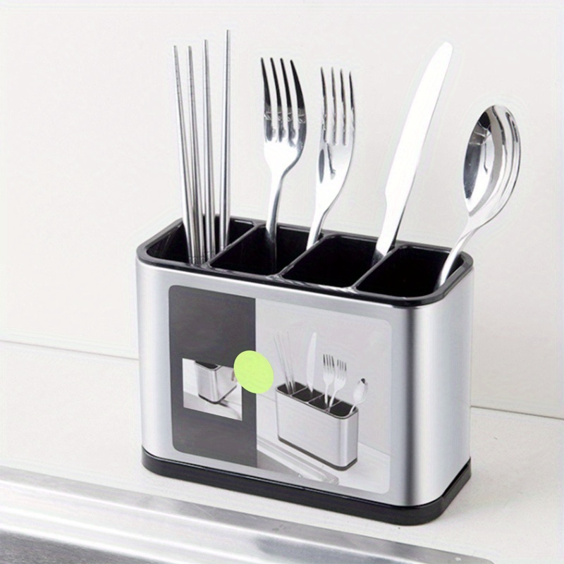 Six hook stainless steel rack useful for utensils, keys, dish