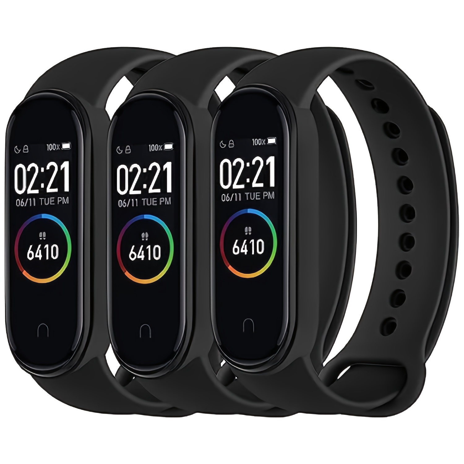 

Xiaomi Mi Band 5 & 6 Replacement Strap, 3-pack Soft Tpu Sport Bands For Men And Women, Colorful Options For Fitness