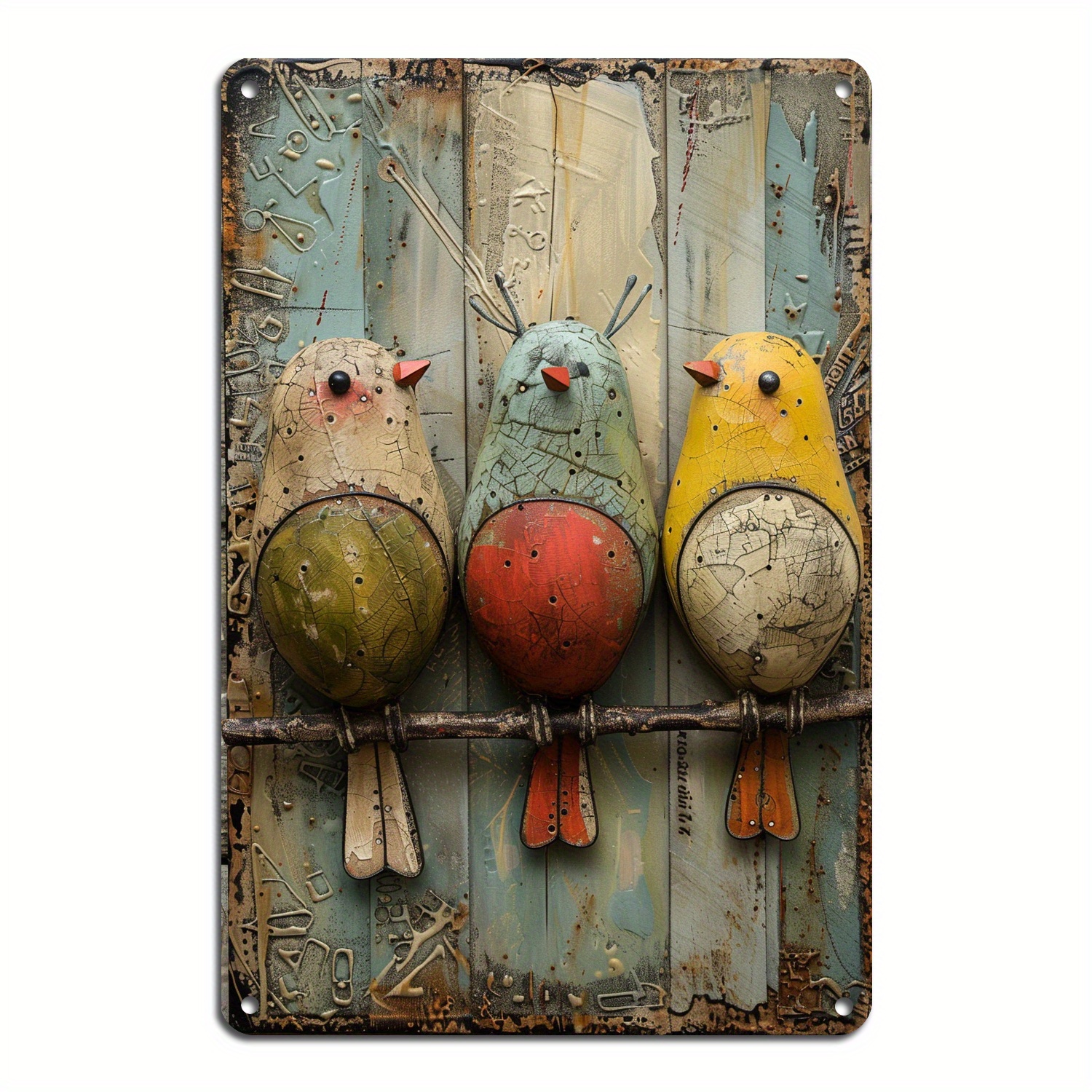 

Tin Sign Vintage Sign, Chicken Bird Wildlife Robin Country Garden Bar Restaurant Room Wall Decoration, Art Iron Poster Aluminum Metal Plaque 20.32 X 30.48 Cm