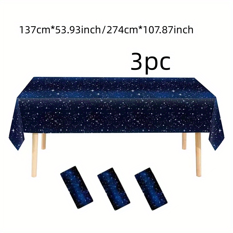 1pc2pc3pcs   banquet goodies disposable peva starry sky tablecloth thickened waterproof activity party disposable plastic tablecloth details 3