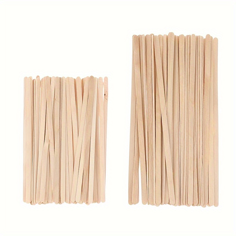 50pcs   natural wood coffee stirrers biodegradable disposable drinking stir sticks for hot and cold beverages details 1