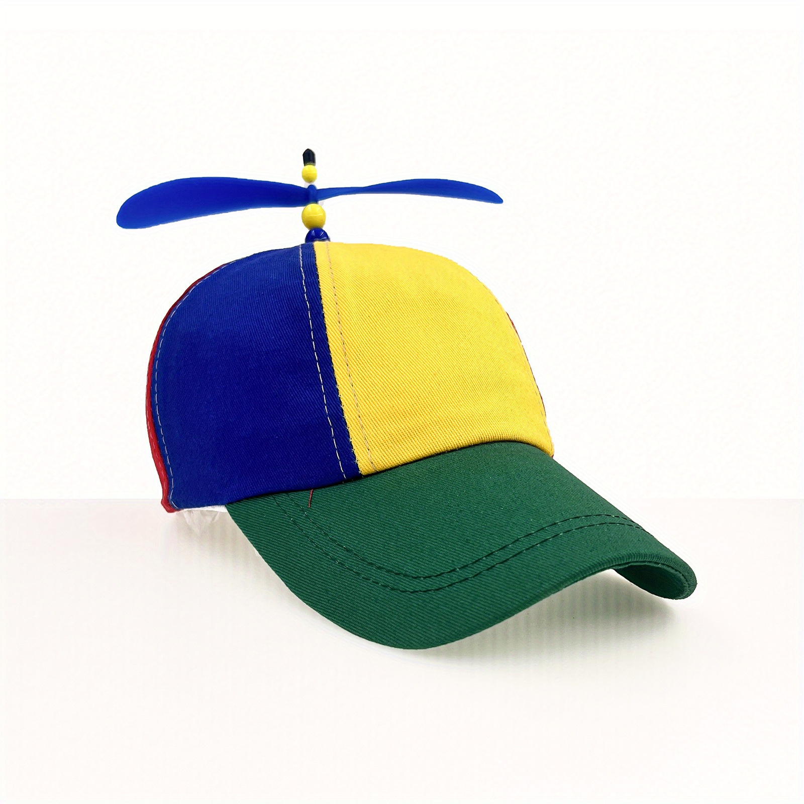 1pc creative detachable propeller baseball cap sunshade baseball cap colorful bamboo dragonfly baseball cap adjustable anime rainbow dad hat for women men with detachable propeller details 5