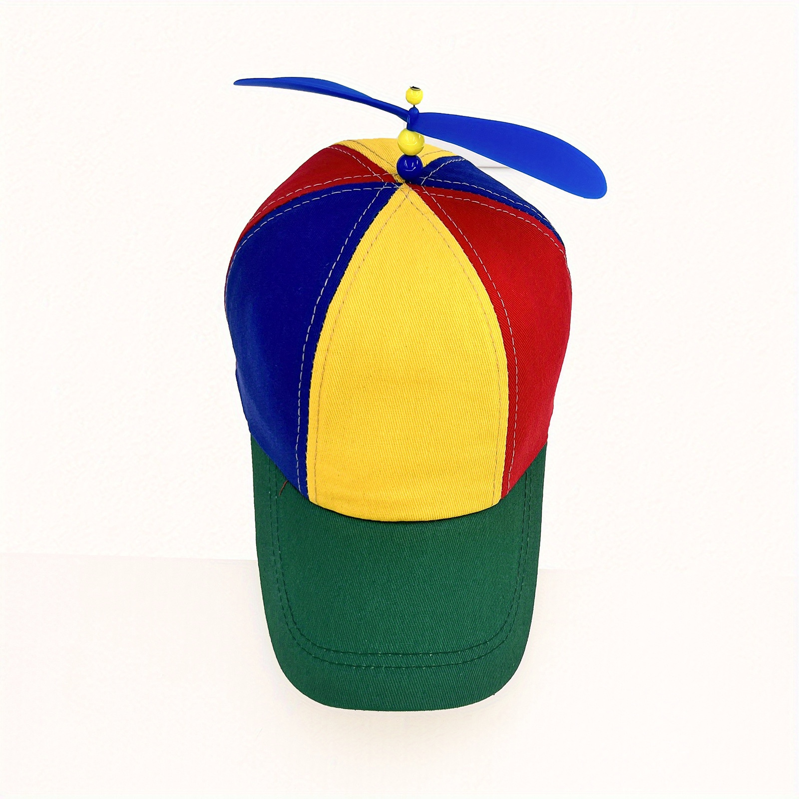 1pc creative detachable propeller baseball cap sunshade baseball cap colorful bamboo dragonfly baseball cap adjustable anime rainbow dad hat for women men with detachable propeller details 10