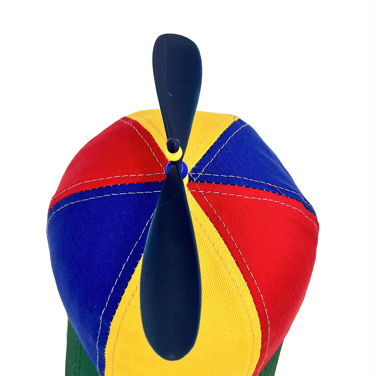 1pc creative detachable propeller baseball cap sunshade baseball cap colorful bamboo dragonfly baseball cap adjustable anime rainbow dad hat for women men with detachable propeller details 12