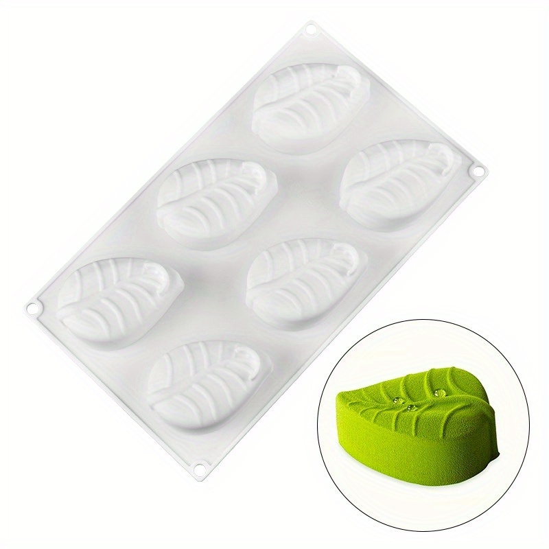 

6 Cavity Leaf Shape Silicone Soap Mold, Diy Handmade Soap Making Mold For Making Candle, Resin, Handmade Wax Soap, Home Decor