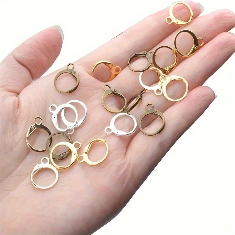 

20pcs/lot 15*12mm Women France Earring Hooks Round Earring Hoops For Earrings Making Supplies