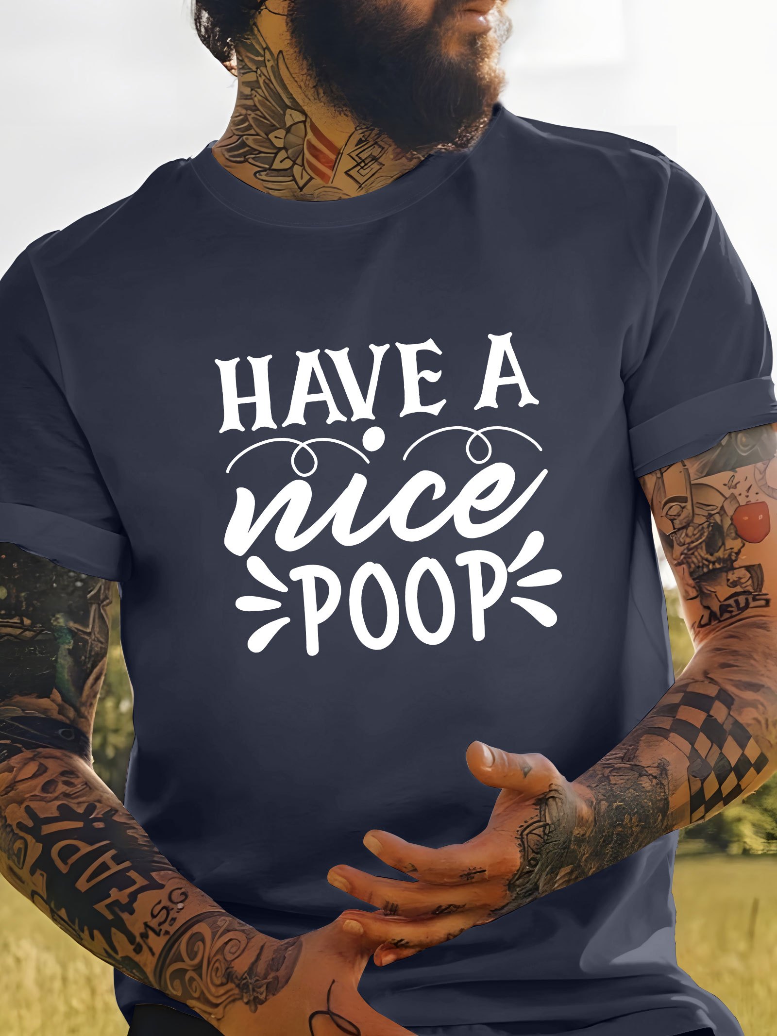 Genieße Angenehmen Stuhlgang Grafik Herren Kurzarm T shirt Temu Germany