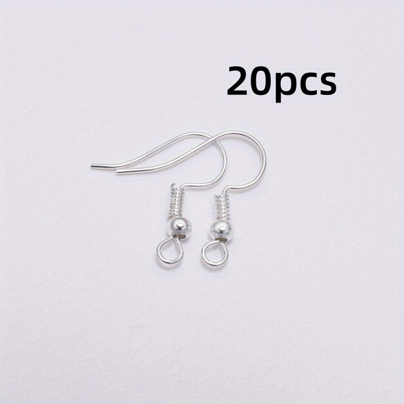 20pcs 19*20mm Alloy Earring Hooks, Earring Clasps For Jewelry Making, Hypoallergenic Earring Hooks