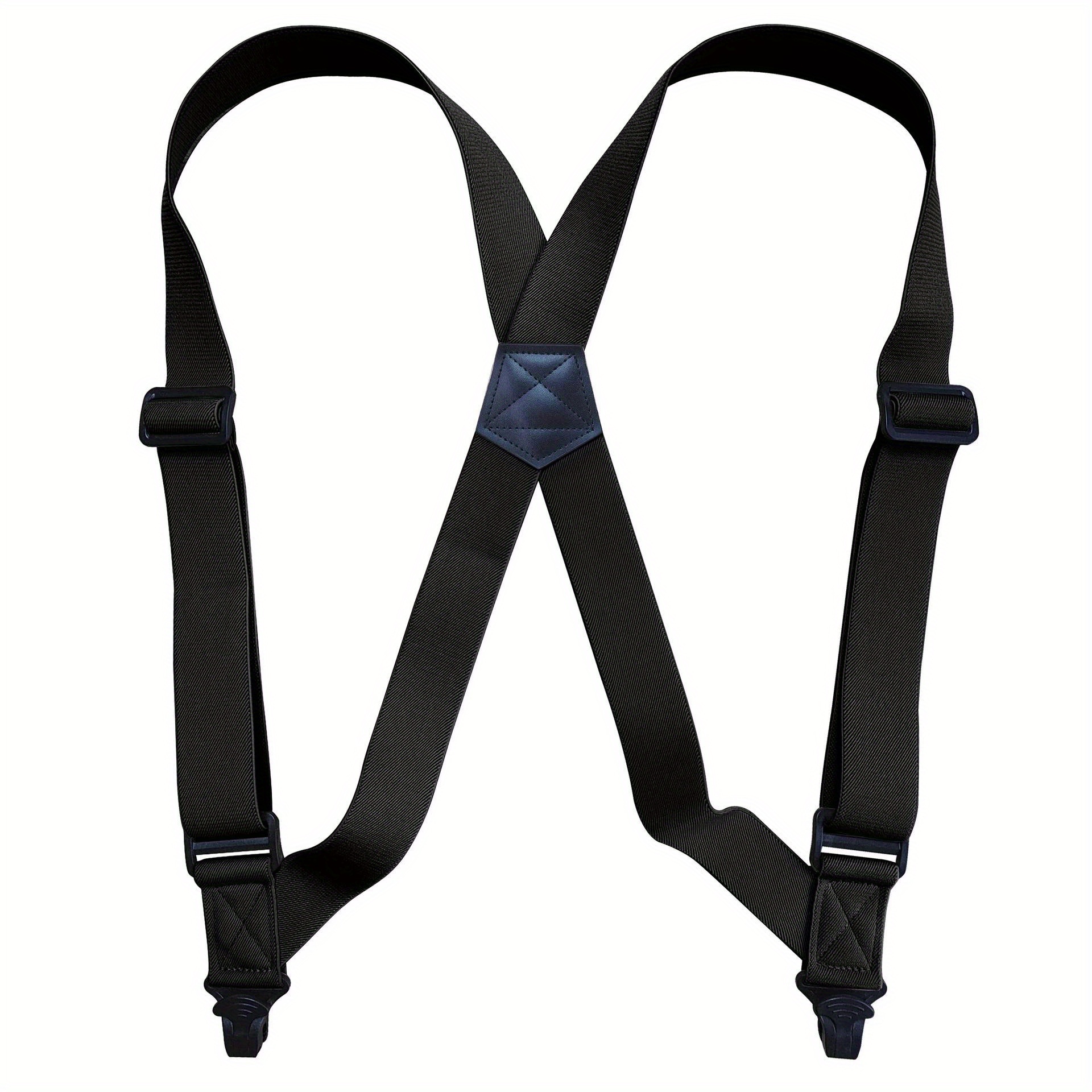 E-shop Herren Hosenträger 3,8 cm/1,5 Zoll breit, robuste, große, hohe Trucker-Hosenträger, verstellbare Hosenträger mit Kunststoff-Clip, Hosenträger,