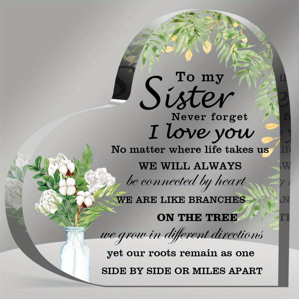 

Shaped Plaque, Sister From Sister, Keepsake Paperweight, We , 's Day