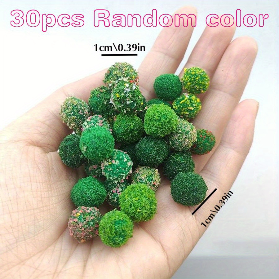30pcs Mixed Bush Trees Model Trees Miniature Groups Shrubs Railway Model Architecture Trees Railroad Accessories For Crafts Diorama(random Color)