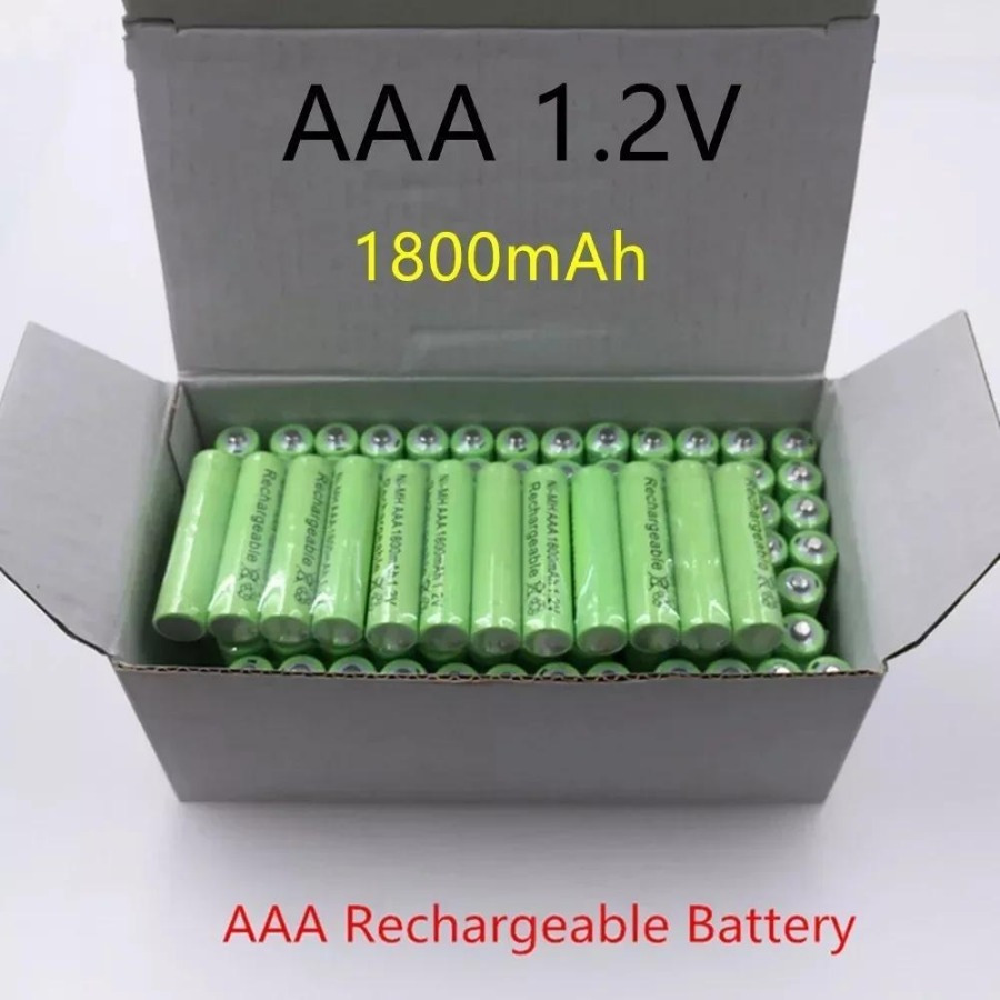 

Aaa Ni-mh Rechargeable Batteries, 1800mah 1.2v - Sizes Of 4 To 24 Counts - Compatible With Led Lights, Toys, Mp3 Players, Cameras, Flash Devices, , Wireless Mice & Keyboards