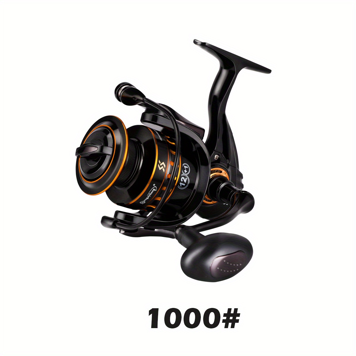Image of Sougayilang 1pc Spinning Reel, 12+1bb, Smooth & Durable Fishing Reel, Aluminum Alloy Spool And Rocker Arm For Freshwater And Saltwater